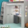 מיטה גלריה עם שולחן כתיבה וארון ANTRESOLA L