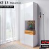 ויטרינה לסלון 13 SILKE גוון biały/wotan