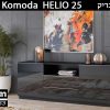 קומודה לסלון HELIO 25 שחור מבריק