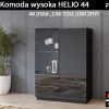 קומודה לסלון שחור מבריק HELIO 44