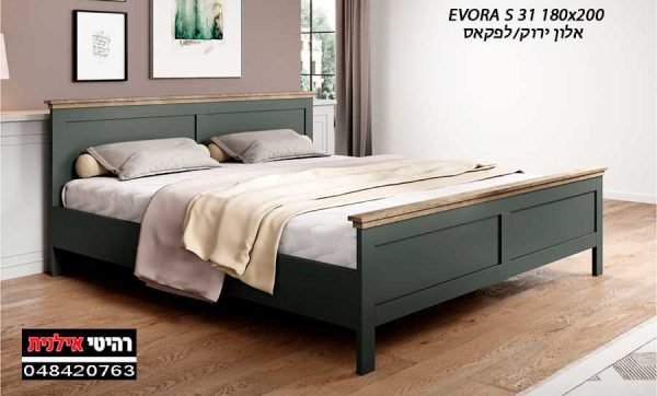Кровать 180 зеленая ЭВОРА