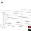 TIZIANO TV שידה TV לסלון רוחב 143.8+1