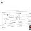 TIZIANO TV שידה TV לסלון רוחב 143.8+2