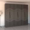 ארון פתיחה דלתות MDF שחור עם חריטה